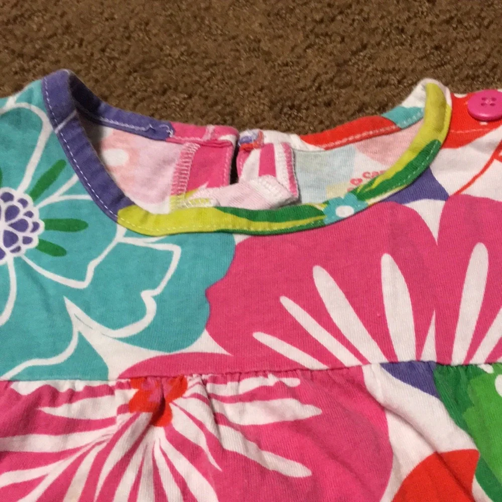 Carters shirt Girls 3T no sleeve floral tropical
